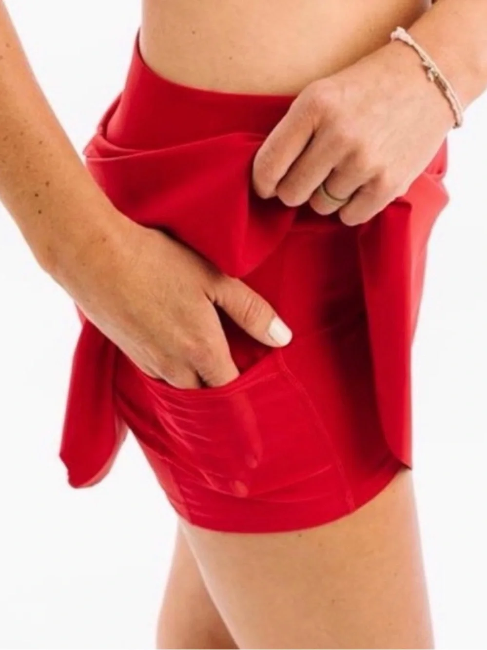 Zyia Women’s Active Skort Shorts in Red